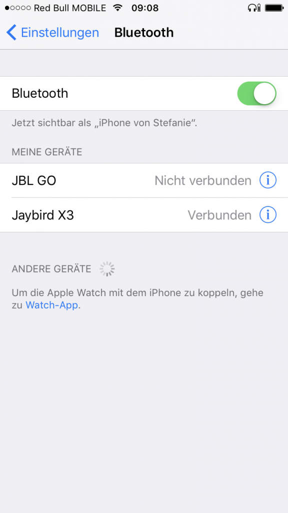 Jaybird X3 Verbindung herstellen